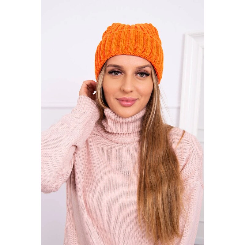 Kesi Čiapka s otočením nahor Magda K293 oranžový neón 64696042