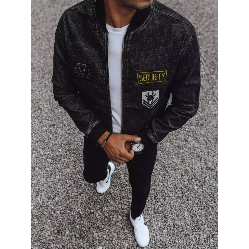 Čierna pánska bomberová prechodná bunda Dstreet 50641562