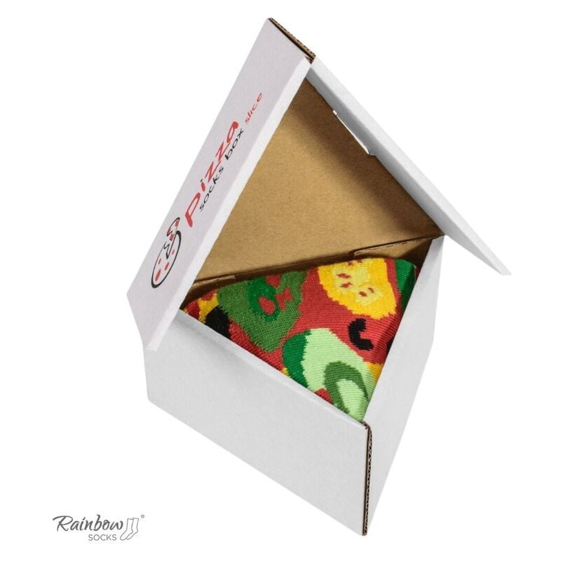 ZOOKSY/RAINBOW SOCKS Dúhové ponožky 1 ponožky 1 pizza vegetariánsky 60657555