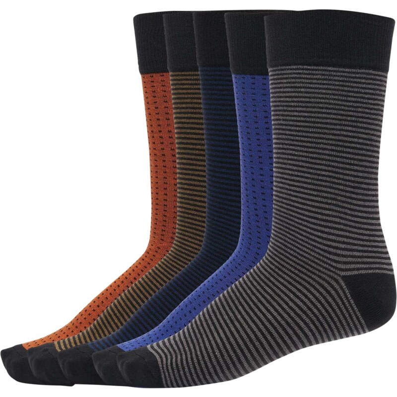 Urban Classics Stripes and Dots 5-Pack multicolor socks 50676562