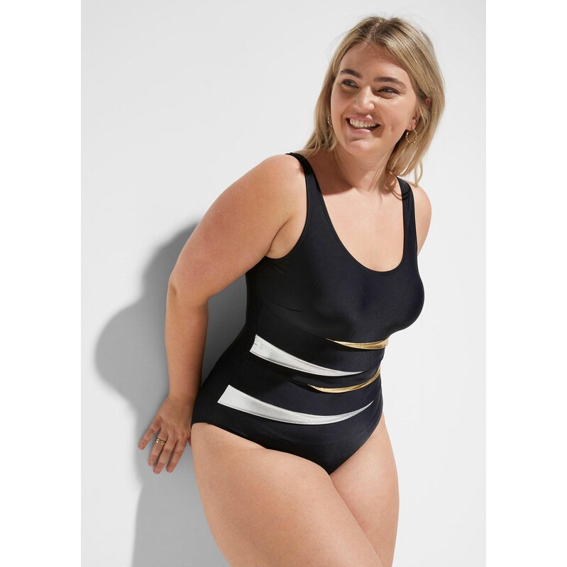 bonprix Tvarujúce plavky so silným tvarujúcim efektom, farba čierna 44799417