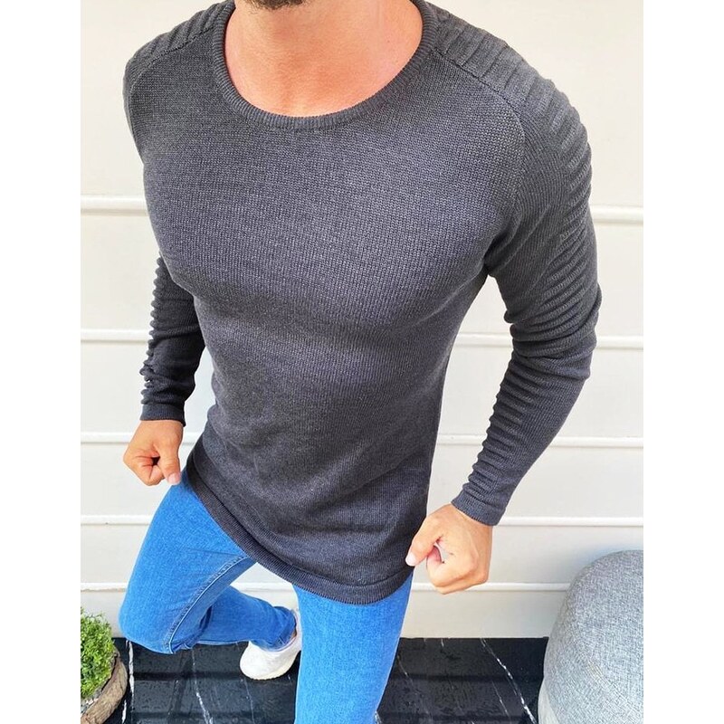 DStreet Pánsky sveter s obliekaním cez hlavu antracitový 50662551