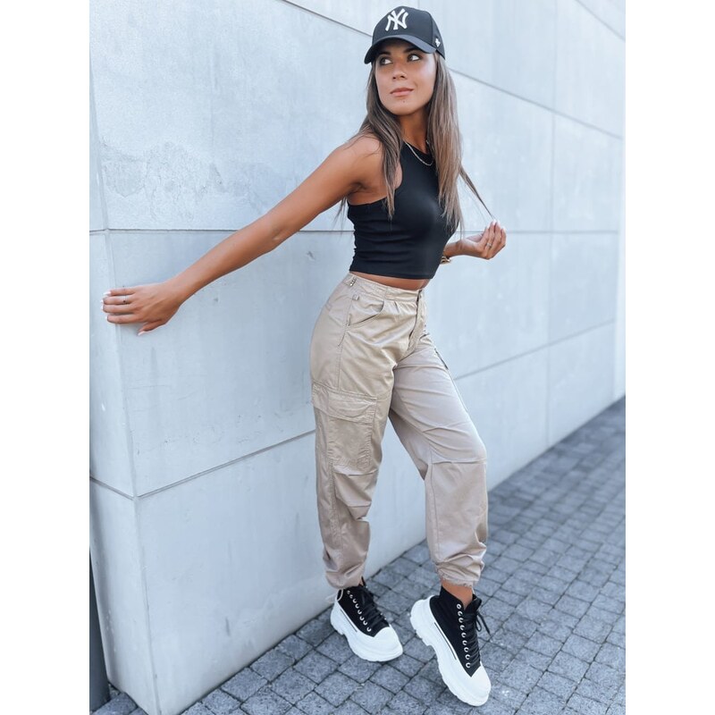 Dámske padákové nohavice ADVENTURE Farba béžová DSTREET 61040126