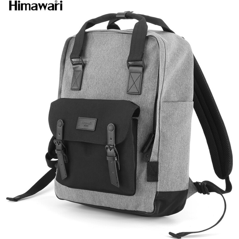 BASIC Himawari Priestranný sivo-čierny batoh s vreckom na notebook 65151274