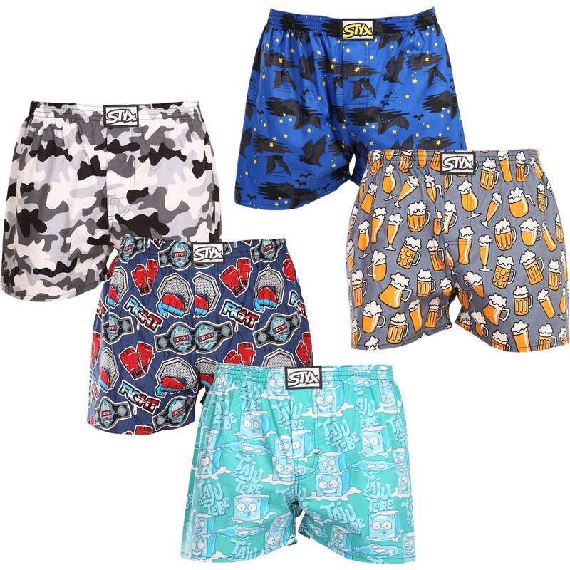 5PACK pánske trenky Styx art klasická guma viacfarebné (5A1377679) 61057025