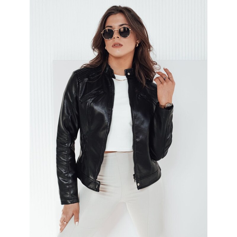 Dámska koženková bunda KLIROS Farba čierna DSTREET 61058035
