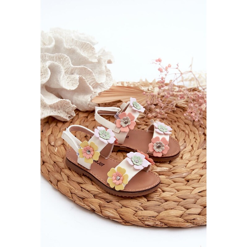 Boto Detské sandálky s kvetmi Multikolor Tinette 64644025