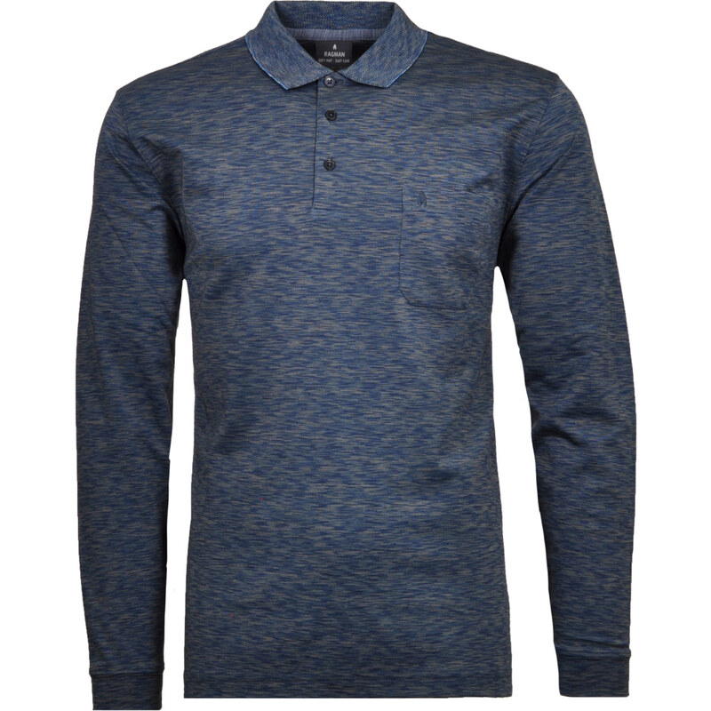 Pánska modrá soft-knit polokošeľa RAGMAN 61061035