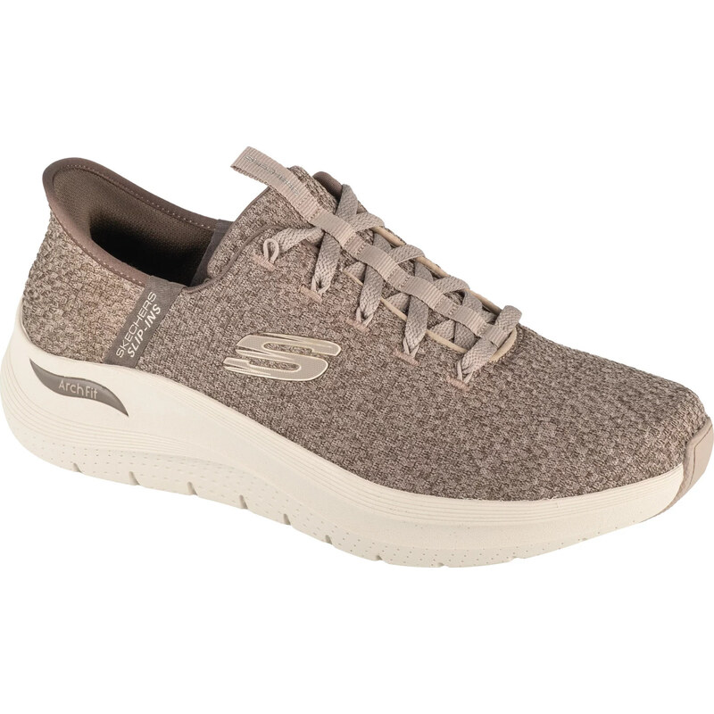 Hnedo-sivé pánske tenisky Skechers Slip-ins: Arch Fit 2.0 - Look Ahead 61532522