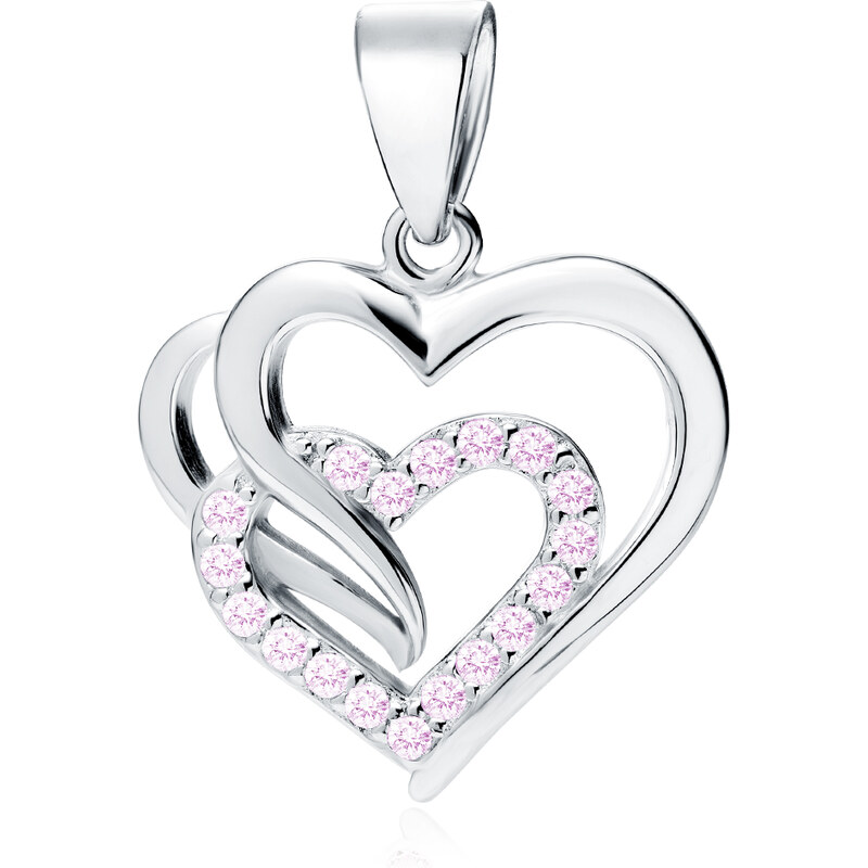 Olivie Strieborný prívesok SPOJENÉ SRDCIA 4837 21451975