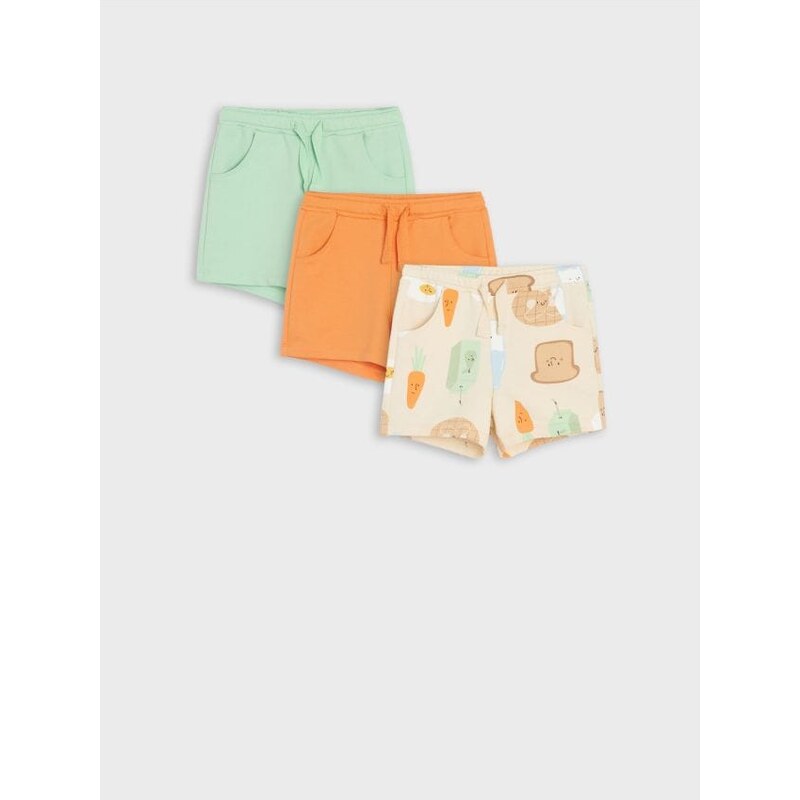 Sinsay - Súprava 3 šortiek - bledozelená 65757320