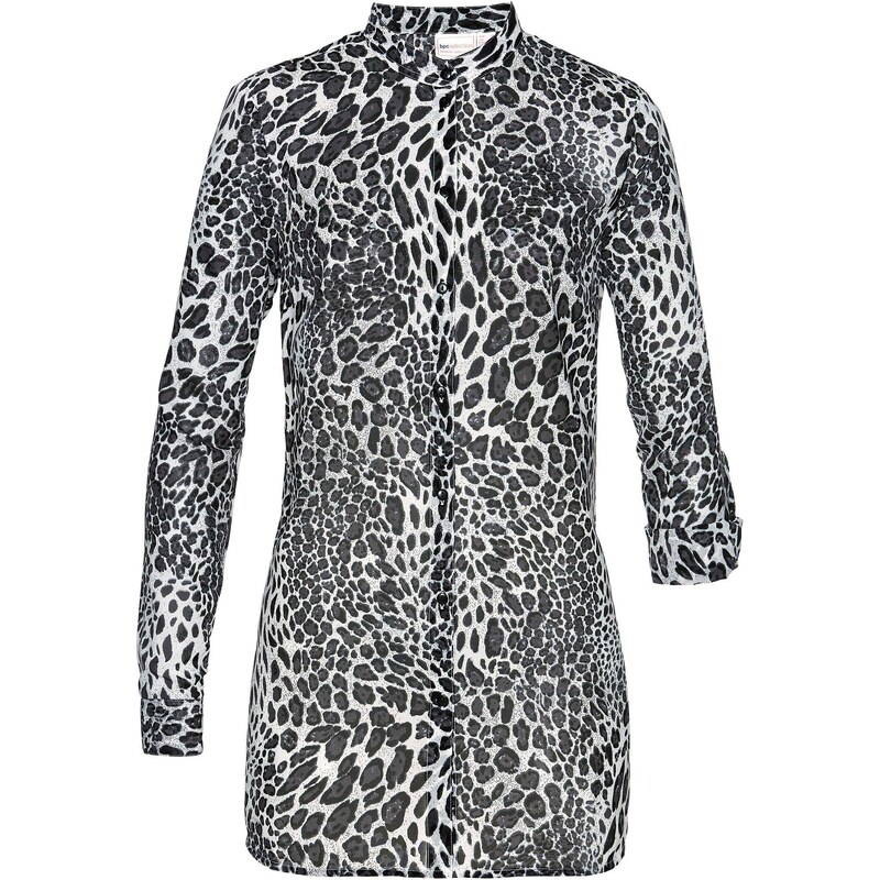 bonprix Šifónová dlhá blúzka, farba čierna 45667274