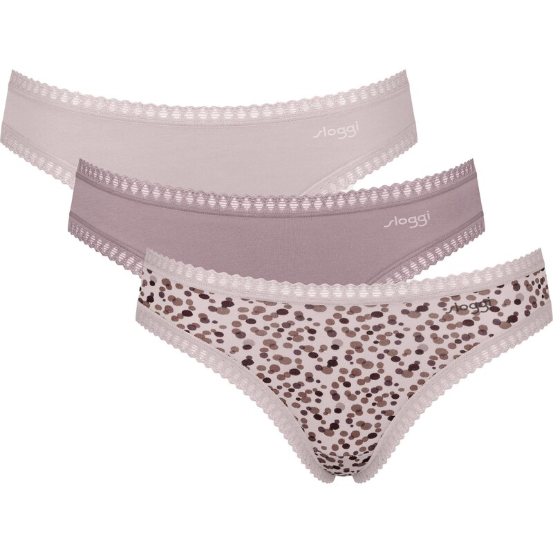 SLOGGI Nohavičky Go Crush púdrová / staroružová / čierna 57017256