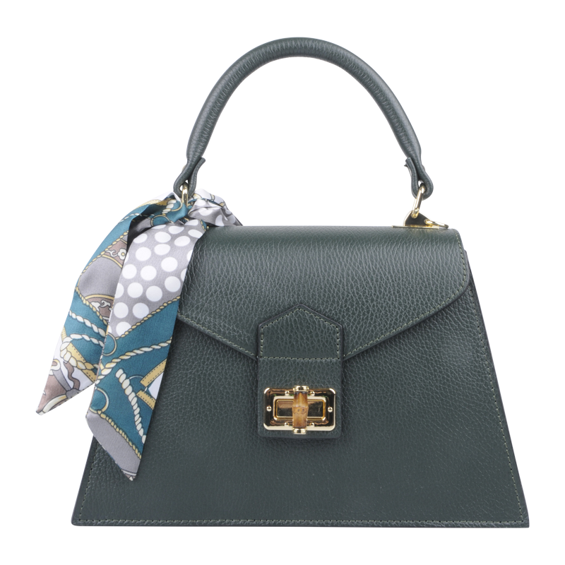 Zelená kožená talianska crossbody kabelka Flavia Verde NovaKabelka.sk 61102430