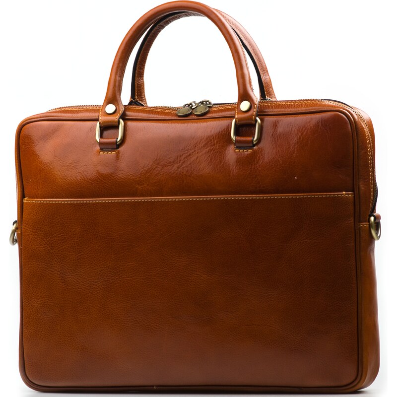 Blaire Kožená pracovná taška Onda koňakovo hnedá 64987992
