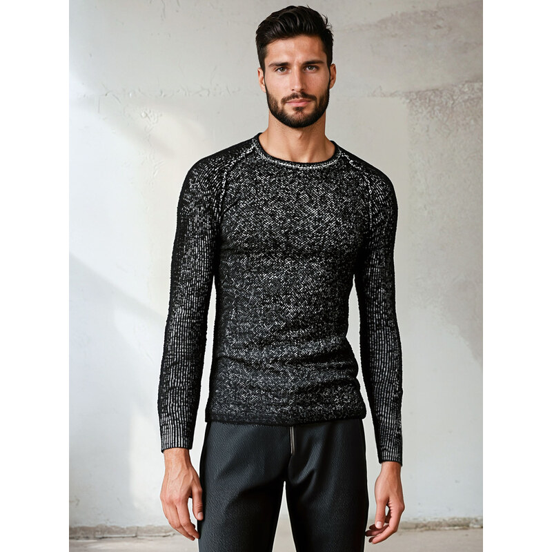 Čierny pánsky sveter DStreet 65388585