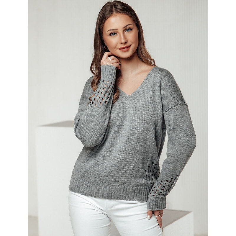 BASIC Svetlosivý dámsky sveter SOFTARE MY2398 61532435