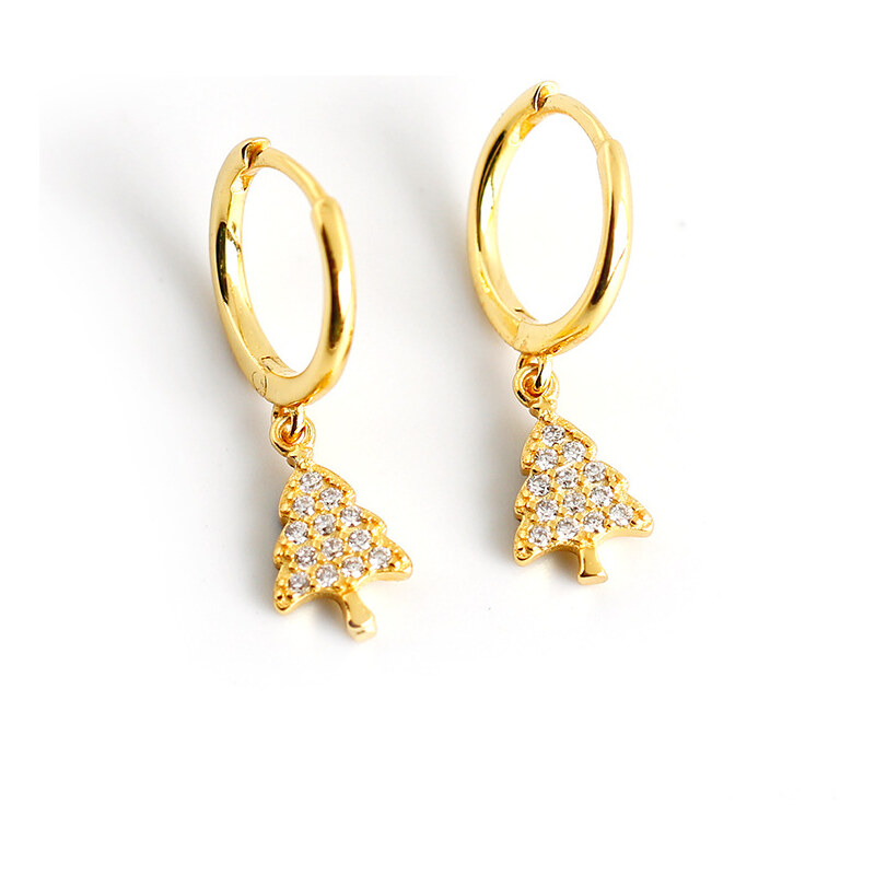 Olivie Strieborné náušnice STROMEČEK GOLD 9259 64343582