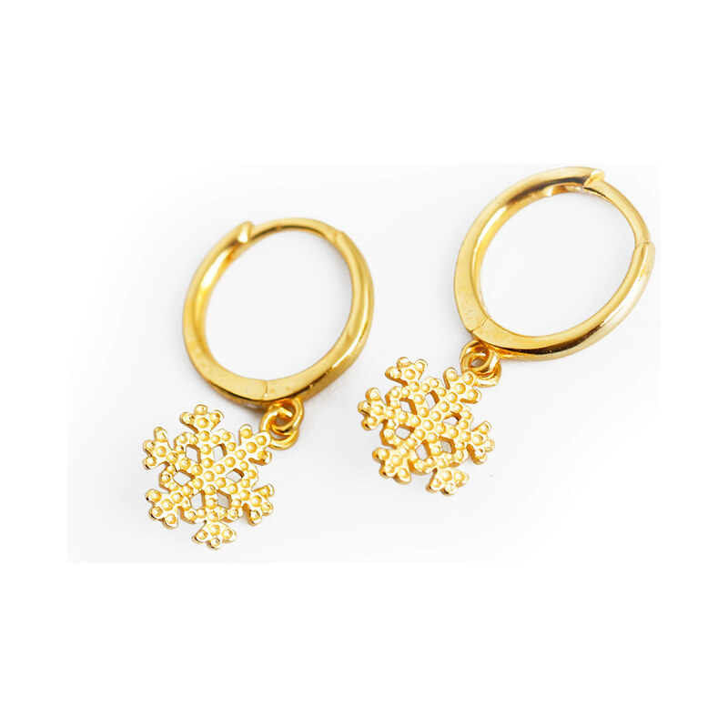 Olivie Náušnice SNEHOVÁ VLOČKA GOLD 9261 64343584