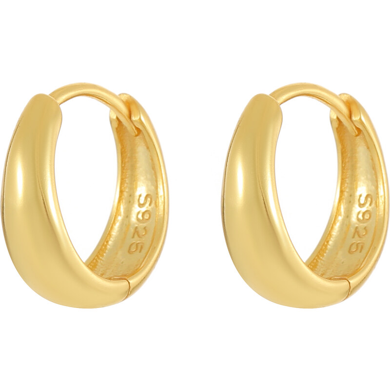 Olivie Strieborné 12,5mm náušnice GOLD 9029 56369646