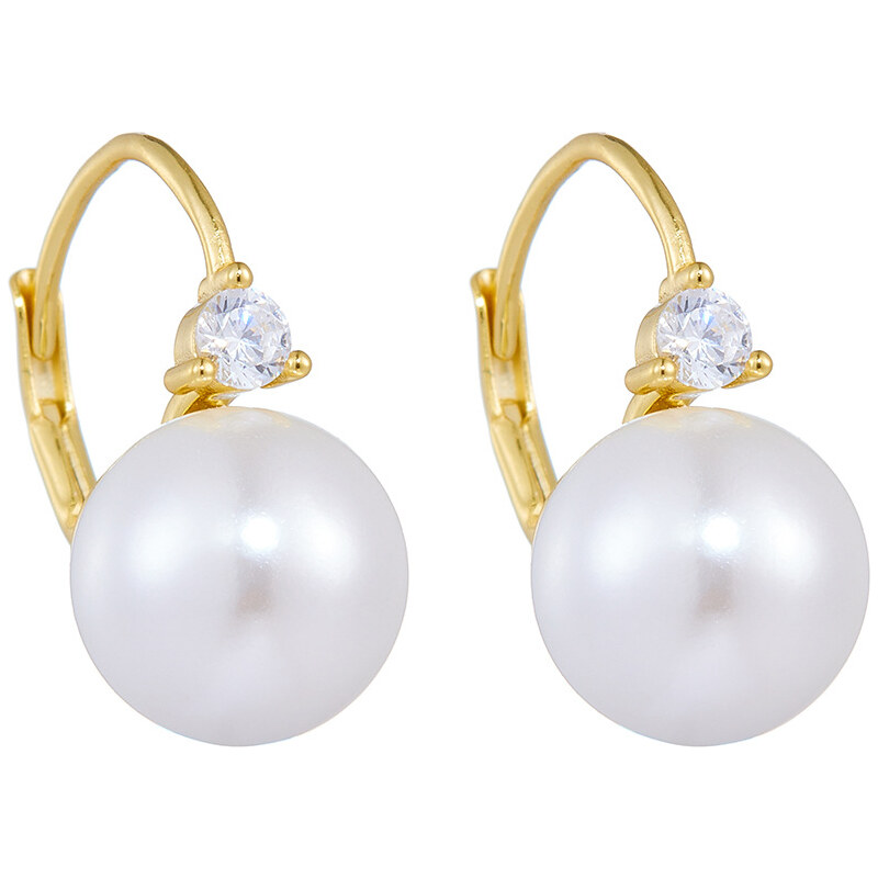 Olivie Stříbrné náušnice PERLY GOLD 9266 65048732