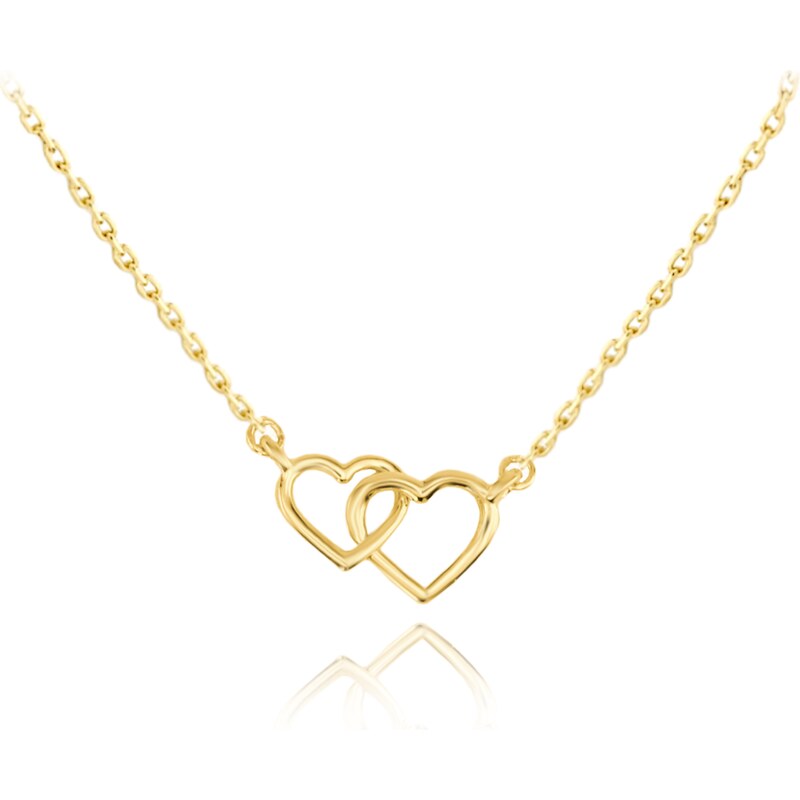 OLIVIE MINET Zlatý náhrdelník se srdíčky Au 585/1000 65013950