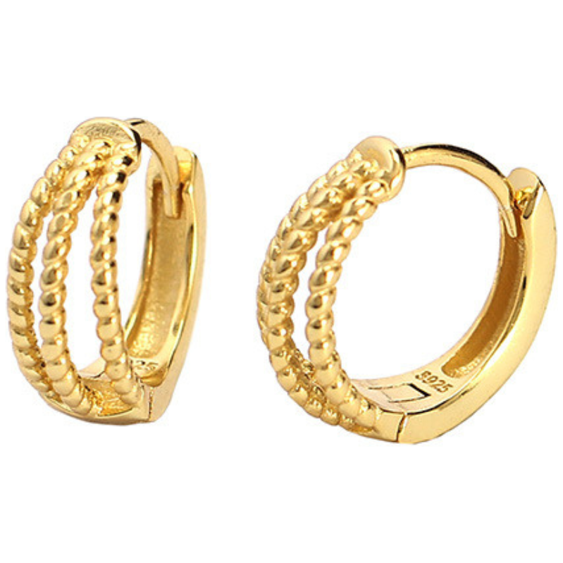 Olivie Stříbrné kroužkové náušnice GOLD 9271 64818268