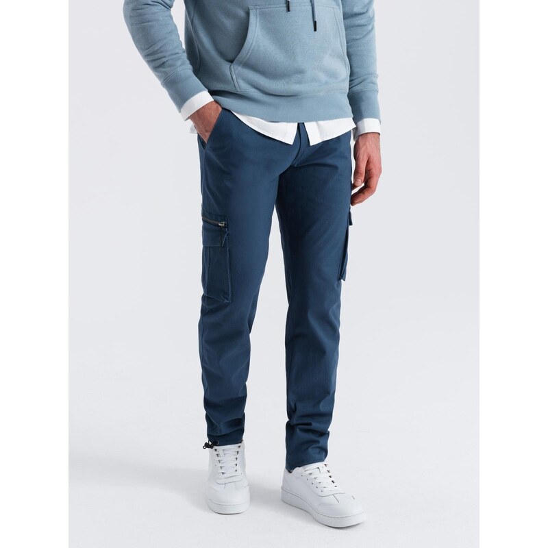 Ombre Mens cargo pants STRAIGHT LEG with triangle pins on pocket - 64782360