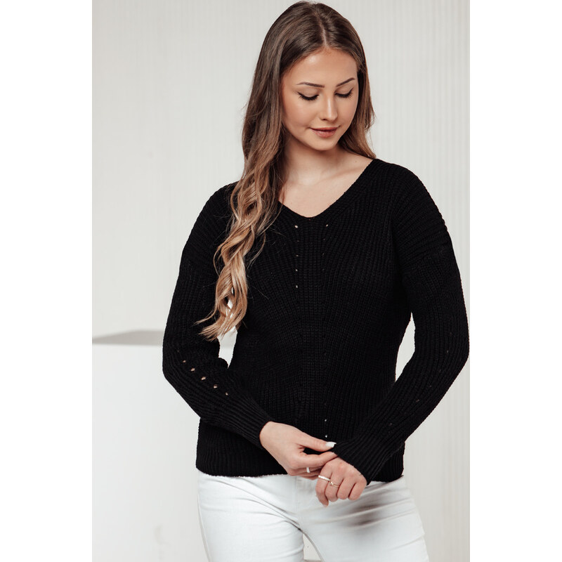 BASIC Čierny dámsky sveter MONAVIA MY2399 61532407