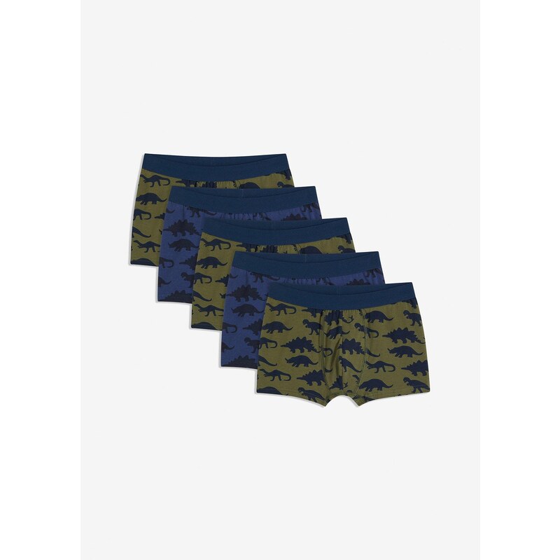 bonprix Boxerky s mäkkou bavlnou (5 ks), farba modrá 61305659