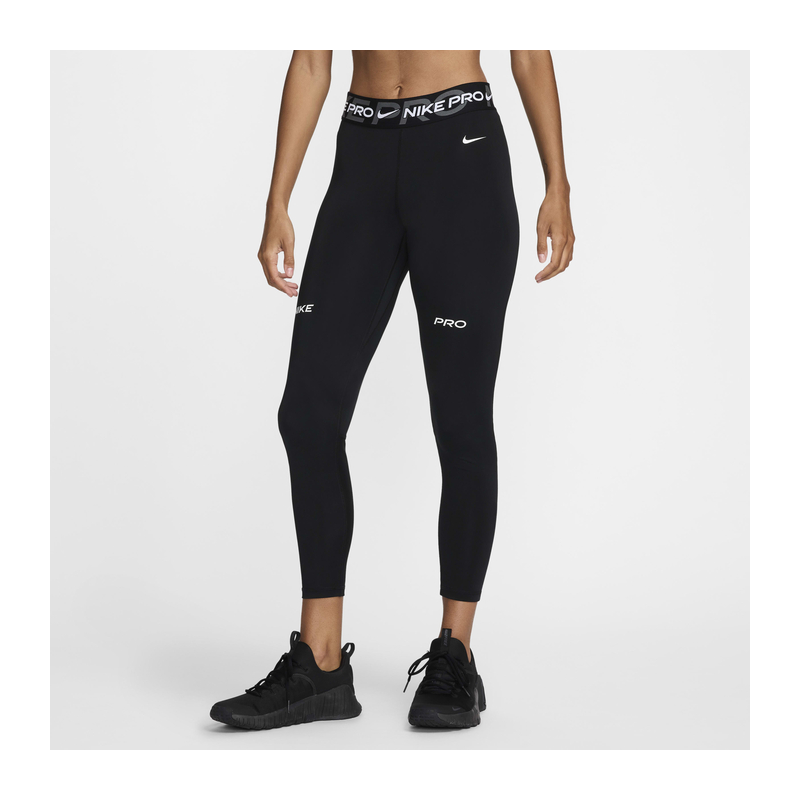 Nike Pro Womens Mid-Rise 7/8 Graphic Leggings BLACK 61159857