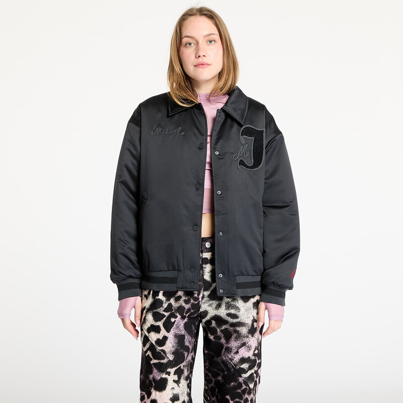 Bomber Jordan Womens Varsity Jacket Black/ Gym Red M 61168168