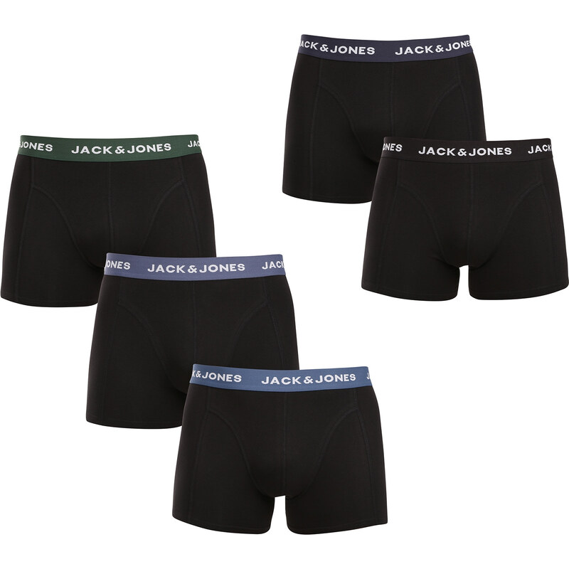 5PACK pánske boxerky Jack and Jones čierné (12254366) 46835452