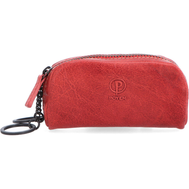 Kožená kľúčenka Poyem červená 5218 Poyem CV 64020411
