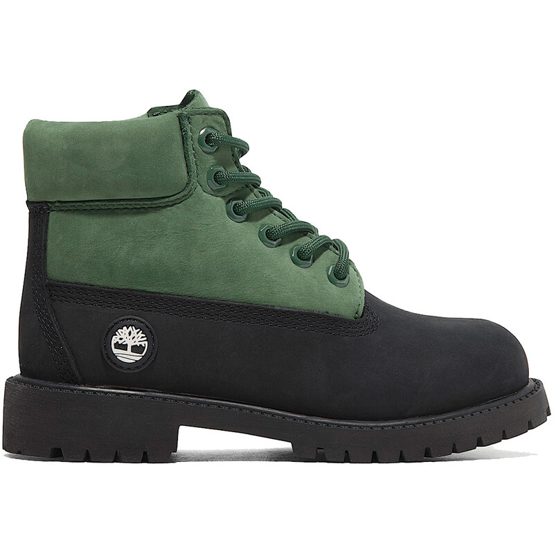 Timberland 6 In Premium WP Boot Junior Black Nubuck Green 65401607
