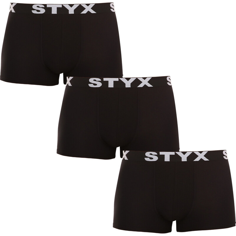 3PACK pánske boxerky Styx športová guma čierne (G9606060) 29048395