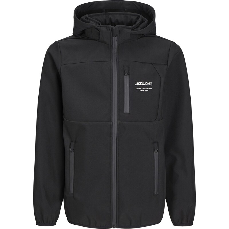 Jack & Jones Junior Prechodná bunda JJTheo čierna / biela 61652135