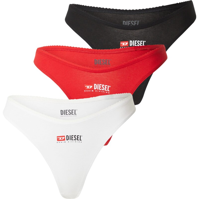 DIESEL Tangá červená / čierna / biela 66865699