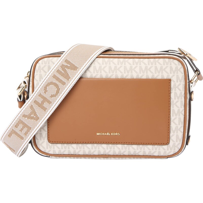 MICHAEL Michael Kors Taška cez rameno koňaková / biela 61758053