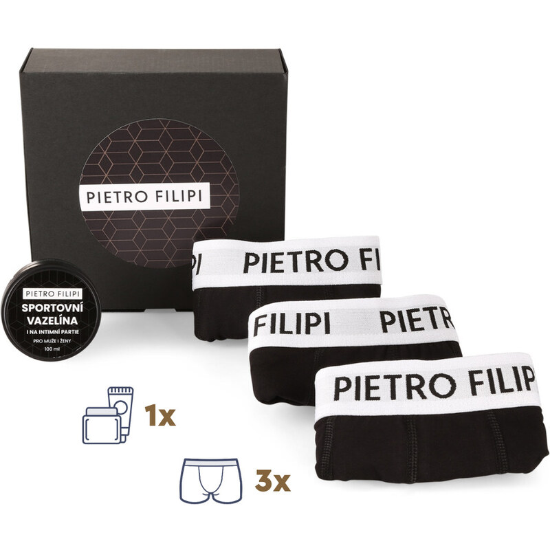 Pánska darčeková sada 3PACK boxerky a vazelína na intimné partie 61099660