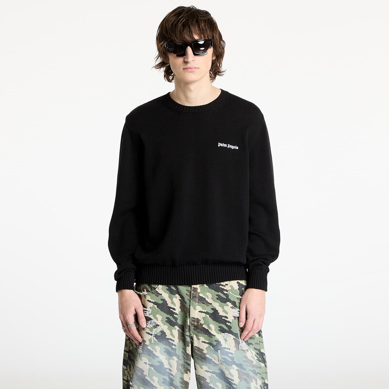 Sveter Palm Angels Classic Logo Emb Sweater Black/ Off White XL 61219113