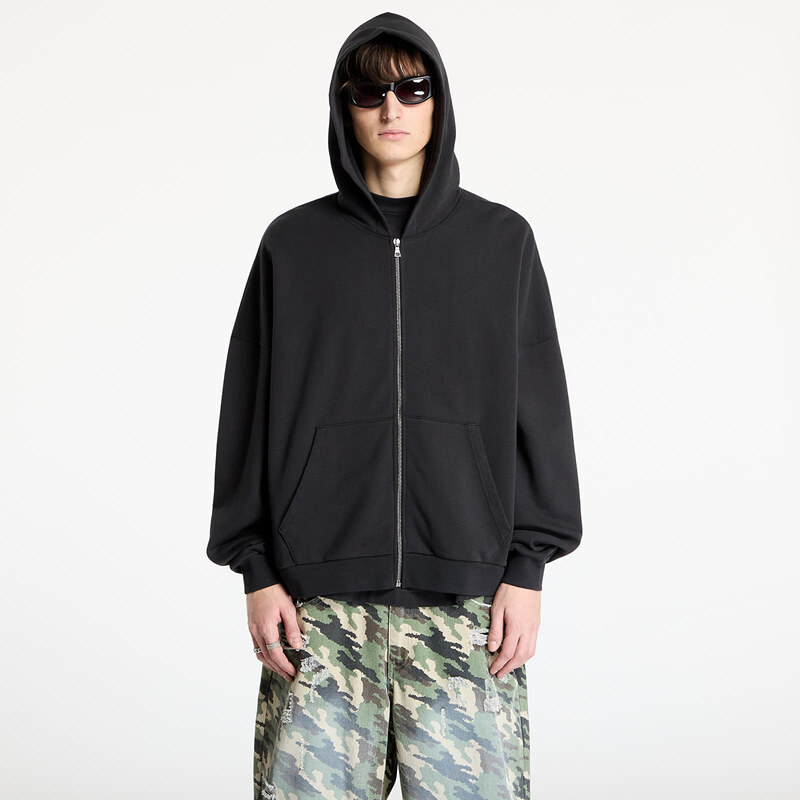 Mikina Palm Angels Curved Logo Zipped Hoody Black/ Off White L 61219120