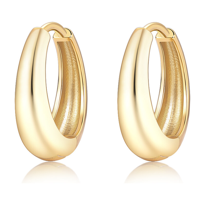 Olivie Stříbrné náušnice 16mm KRUHY GOLD 9286 64818274