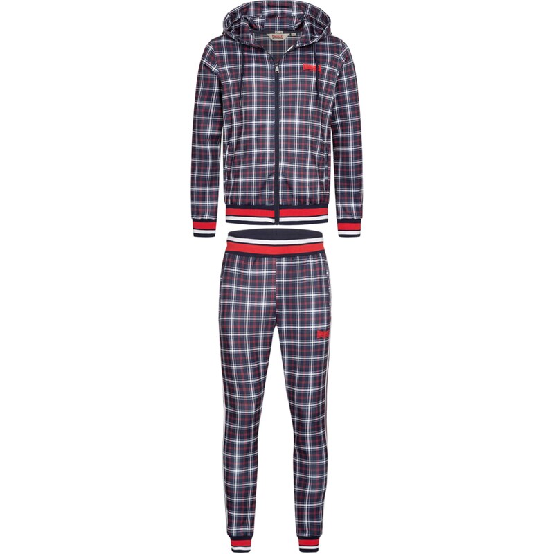 LONSDALE Joggingová súprava Orbost námornícka modrá / červená / biela 61272346