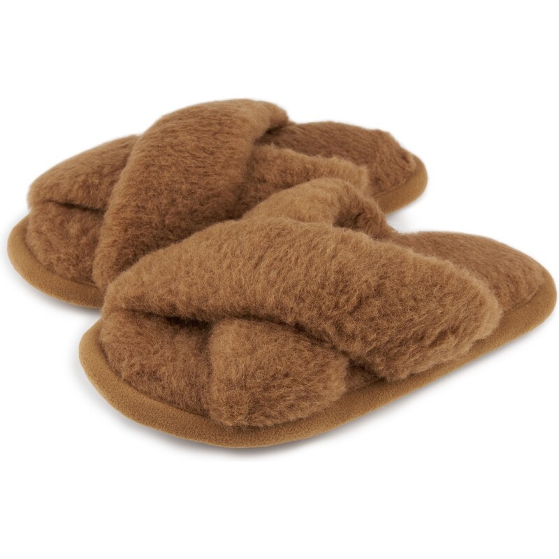 Vlnka Vlnené papuče Pamela hnedá veľkosti obuvi - dospelí 36-37 65061859