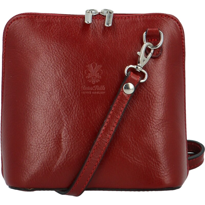 Delami Vera Pelle Dámska kožená crossbody kabelka červená - Delami 61263533