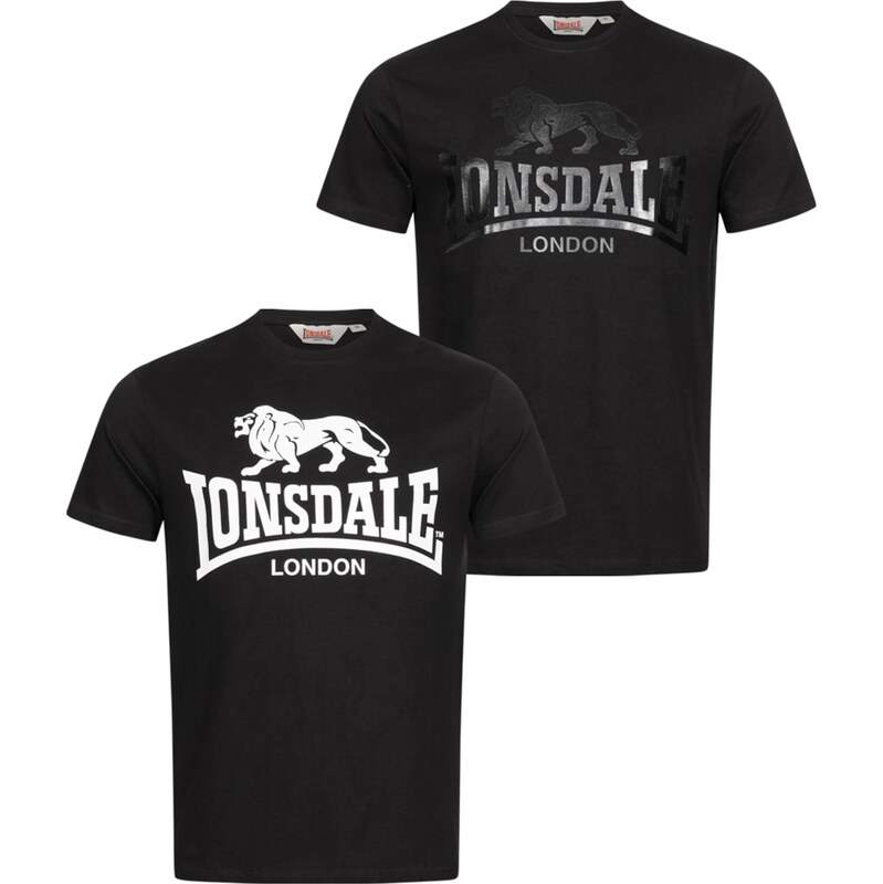 LONSDALE Tričko Kelso tmavomodrá / čierna / biela 64426800