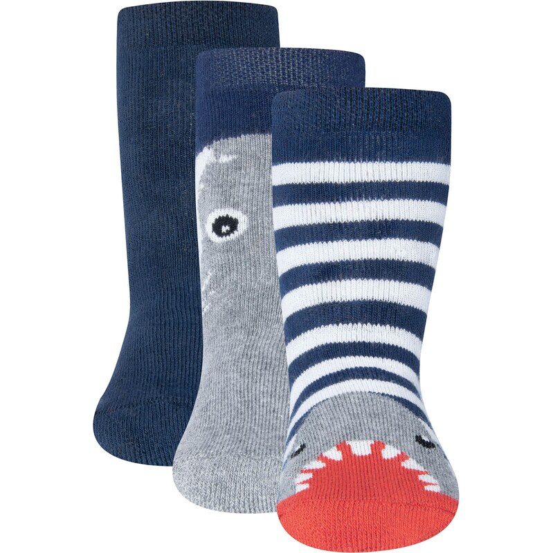 EWERS Ponožky enciánová / svetlosivá / neónovo oranžová / biela 61945910