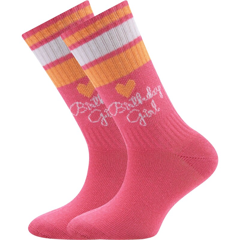 EWERS Ponožky Birthday Girl tmavooranžová / tmavoružová / biela 61947142