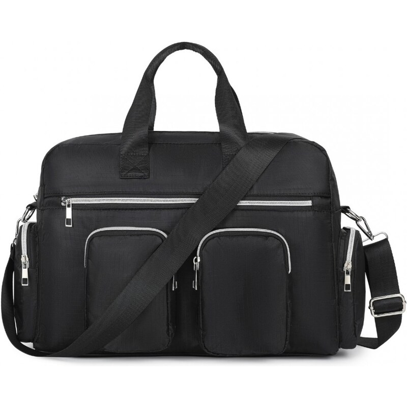 Konofactory Čierna príručná taška do lietadla Flowers - veľ. M 65197008